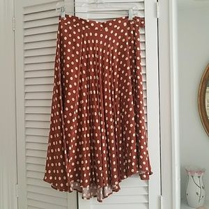 Polka dot midi skirt